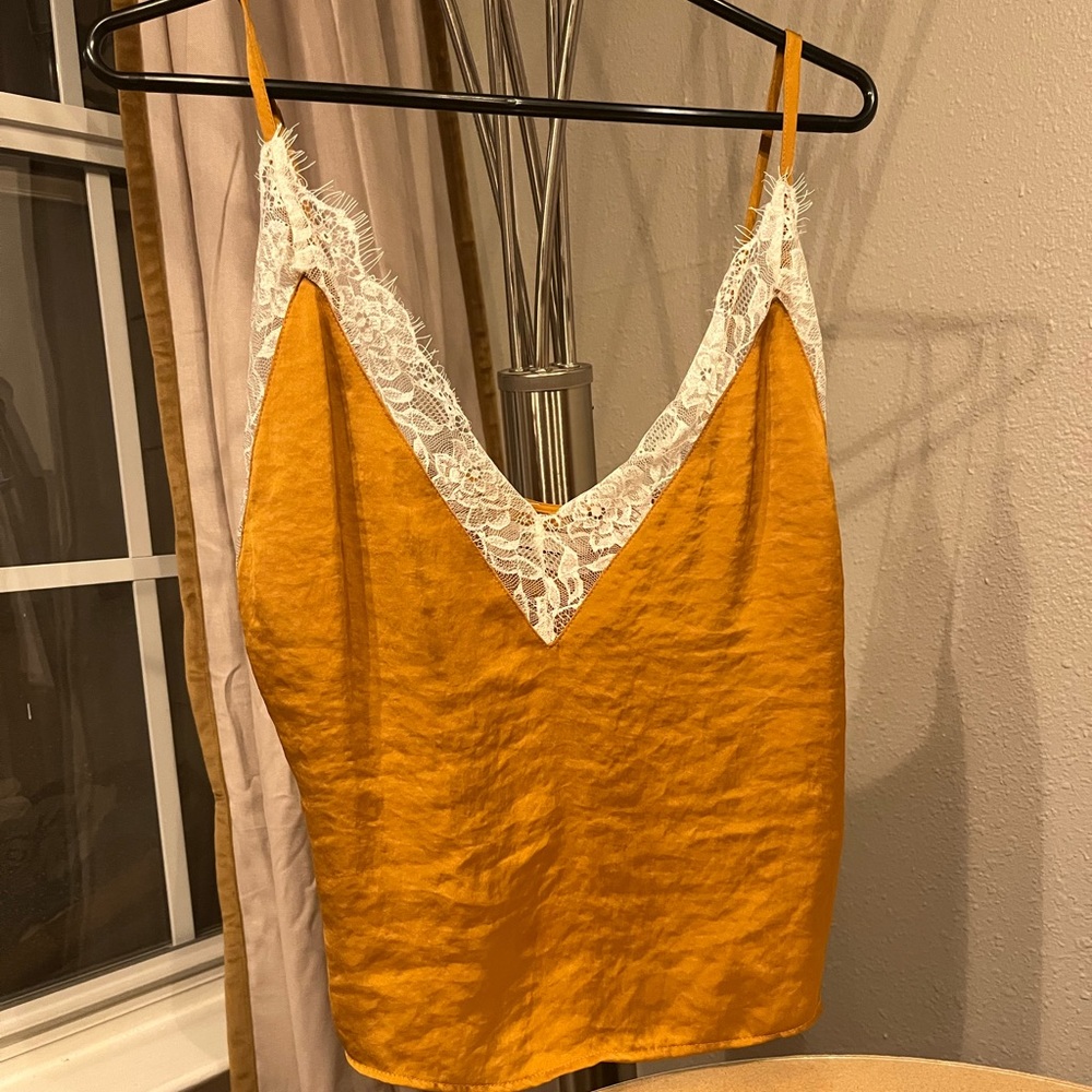 Lace and satin top